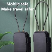 +【； Office Beach Lock Box Waterproof Anti-Theft Travel Portable With Removable Chain Safe Sealing Ruer Strip Home Cash No Keys