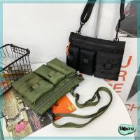 MINERA มัลติฟังก์ชั่ กระเป๋า Crossbody ลำลองแบบสบายๆ ไนลอนทำจากไนลอน กระเป๋าใส่เครื่องมือ แบบพกพาได้ จุได้มาก กระเป๋าแบบสะพายไหล่ สำหรับผู้ชาย