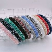 【YF】 Women Girls Crystal Beads Braided  Handmade Hairband Headband Adult Hair Accessories