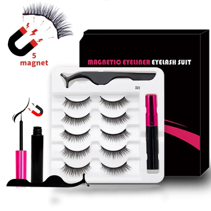 LADES【Ready Stock】3 Pairs Eyelashes False Lashes Repeated Use