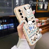 เคส Chenyyka สำหรับ Vivo V23e 5G เคส Y75 V23E ลายการ์ตูนน่ารักดีไซน์ใหม่ Pochacco เคสโทรศัพท์ชุบหรูหราแฟชั่นลายขอบด้านข้างคลุมทั้งหมดเลนส์กล้องถ่ายรูปเคสนิ่มป้องกันกล่องกันกระแทก