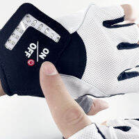 Bike Turn Signal Gloves Non-slip Damping IPX4 Chargeable Half-finger Night Run Cycling Gloves Riding Equipment