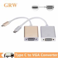 Grwibeou USB Type-c to VGA Adapter USB 3.1 Male to VGA Female Adapter Cable for New Macbook Surface Pro USB C TO VGA Converter Adapters