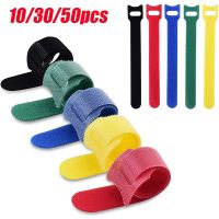 10-50pcs Cable Wire Straps Nylon Hook And Loop Strap Cable Ties Reusable Fastening Wire Organizer Zip Ties Nylon Cord Organizer