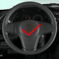 Soft Black Artificial Leather Car Steering Wheel Cover For Chevrolet Niva 2009-2017 (3-Spoke) Vauxhall Corsa (D) Opel Corsa (D)