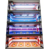 1:18 Model Car Garage Scene Underground Parking Lot Double Parking Space Display Box Dust Cover Children Toys