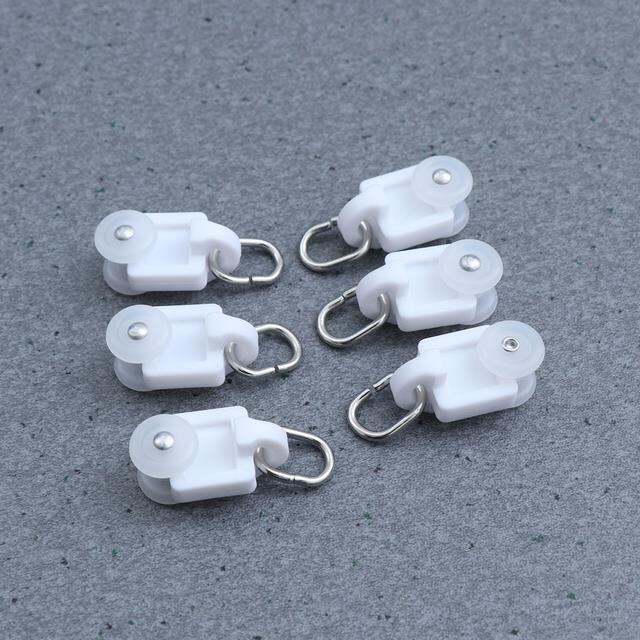 50pcs-curtain-plastic-shower-curtains-accessories-mute-hook-track-pulley-ball-hook-roller