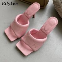 【CC】ﺴ♝  Eilyken New Peep Toe Thin Heel Sandal Shoes Ladies Leather Slides Pumps