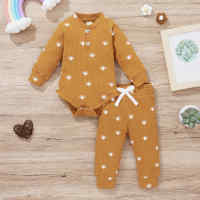 Baby Boy Girl Clothes Cute Casual Spring Autumn Clothing Set Toddler Sun Floral Print Cotton Long Sleeve Romper+Trousers Outfits  by Hs2023