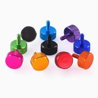 M3 M3.5 Knurled Thumb Screws Color Aluminum Alloy Round Hand Grip Knob Bolts Length 4.5-25mm For DIY Computer Nails Screws  Fasteners