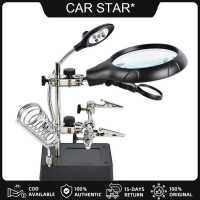 [COD Available] 360 Rotation LED Magnifying Glass Soldering Iron Stand Len Magnifier Tool