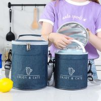 SANNE 2022 New Style Round Cooler Bag Thermal Insulated Ice Bag Waterproof Bag for Food Portable Picnic Cooler Box