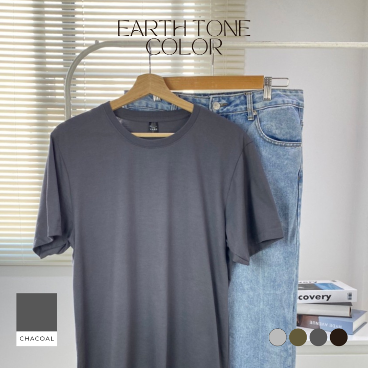 basic-cotton-tee-non-iron-เสื้อยืดเบสิคแขนสั้นคอกลม-ไม่หด-ไม่ต้องรีด-minimal-and-earth-tone