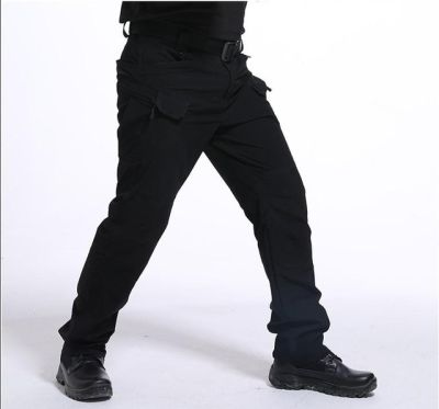 Mens Tactical Pants Multi Pocket Elastic Military Trousers Male Casual Autumn Spring Cargo Pants For Men Slim Fit 3XL TCP0001