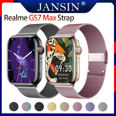 Jansin สาย Realme GS7 Max สายโลหะ สายรัดสแตนเลสของ สำหรับ Xiaomi GS7 Smart Watch สายโลหะ Band