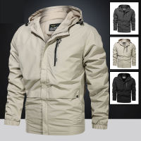 Men Casual Jacket Waterproof Hooded Windbreaker Jacket Spring Autumn Outdoor Trekking Tactical Military Jacket Men Plus Size