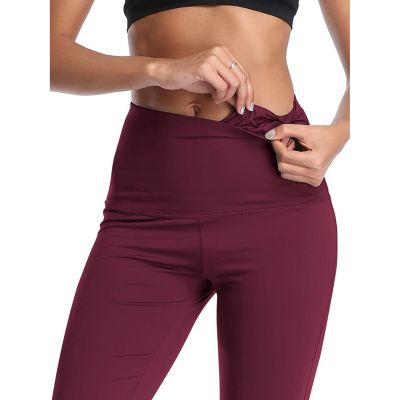 Womens Bootleg Yoga Pants Tummy Control High Waist Bootcut Pant
