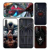 Nesae۩ สีดำนุ่ม Marvel Venom Spider Man สำหรับ OPPO A74 A94 A93 A73 A53 A32 A31 A72 5G A12E A12 A11 A9 A5 2020 AX7โทรศัพท์กรณี