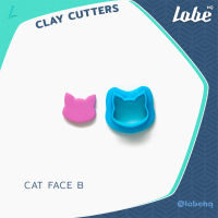 Cat Face B Outline Clay Cutter/ Polymer Clay Cutter/ Clay Tools/ แม่พิมพ์กดดินโพลิเมอร์ทำเครื่องประดับรูปทรงกรอบหน้าน้องแมว B