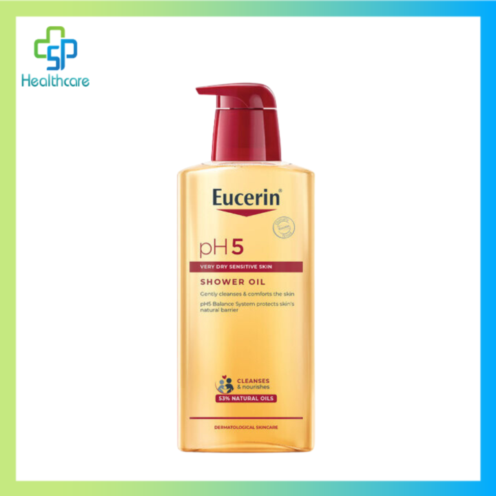 eucerinครีมอาบน้ำ-ยูเซอรีน-ph5-ยูเซอรีนของแท้-eucerin-ph5-shower-oil-sensitive-skin-ยูเซอริน-พีเอช-5-ชาวเวอร์-ออยล์-เซ็นซิทีฟ-สกิน-ครีมอาบน้ำผสมน้ำมัน-400ml