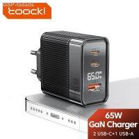 Fadads Toocki 65W ที่ชาร์จมีจอแสดงผล USB GaN สำหรับ iPhone 14 Type C เครื่องชาร์จเร็ว