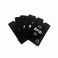 10Pcs Black Anti Theft Bank Credit Card Protector NFC RFID Blocking Cardholder Wallet Cover Aluminium Foil ID Business Card Case Card Holders