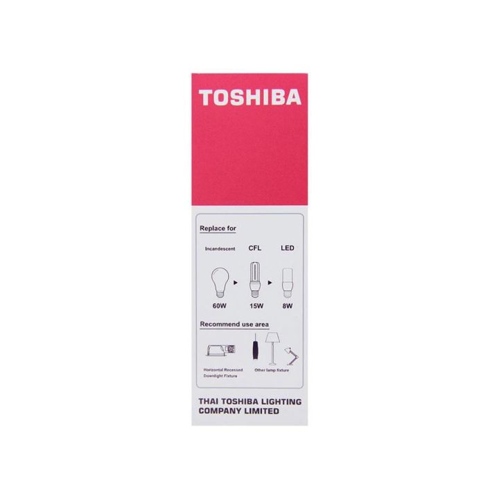 โปรโมชั่น-หลอด-led-หลอดไฟ-led-stick-toshiba-t7-e27-8w-สีขาวสว่าง-ราคาถูก-หลอด-ไฟ-หลอดไฟตกแต่ง-หลอดไฟบ้าน-หลอดไฟพลังแดด