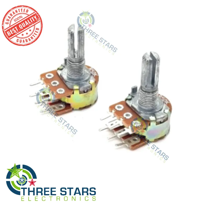 2pcs 50k Potentiometer Volume Control Stereo 6pins 