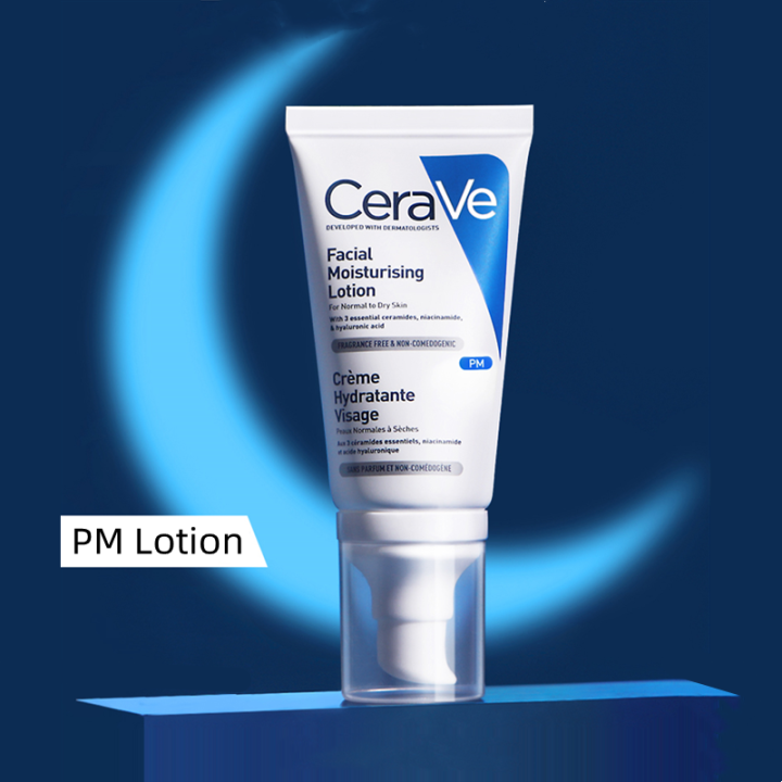 ceravePM Moisturizing Facial Lotion, 4 Niacinamide, Ceramide