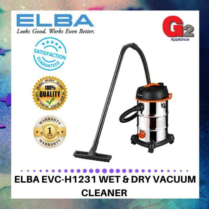 Elba Evc-h1231 Wet & Dry Vacuum Cleaner [ready Stock]-elba Warranty 