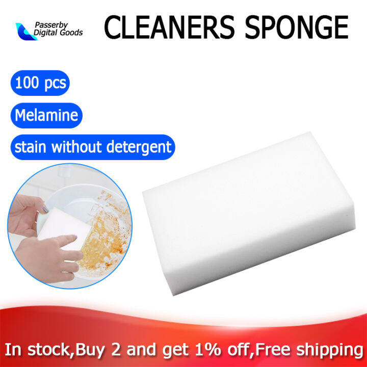 [COD][in stock] Melamine Sponge， magical Sponge rub， Melamine Cleaner ，EcoFriendly white