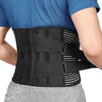 Black XXL-waist 130-160cm Double Pull Back Lumbar Support Belt Waist Orthopedic Corset Men Women Spine Decompression Waist Trainer Brace Back Pain Relief