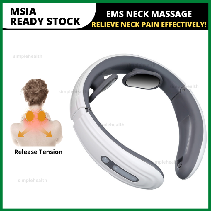 Smart Neck Massager EMS Wireless Sakit Leher Bahu Cervical Spine Pain ...