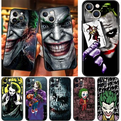 DC Movie Joker Clown Case For Apple iPhone 14 13 12 11 Pro Max Mini XS Max X XR 7 8 Plus TPU Black Phone Cover Core Coque Capa