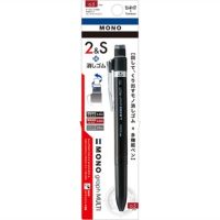 Tombow ปากกาโมโนกราฟมัลติฟังก์ชั่น,ปากกาลูกลื่นแบบสามในหนึ่งเดียวดินสอกดสีดำและดินสอสีแดงปากกายางลบปากกา1ชิ้น