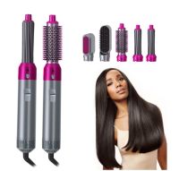 ▨✑ Hairdryer Comb A 5 In 1 Hot Air Comb For Curling And Straightening Hair Automatic Straight Hair Comb And Hair Dryer