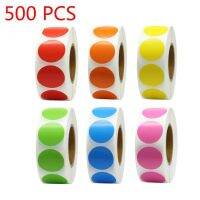 【CW】☇✚  500Pcs/Roll Label Color Code Dot Labels stickers 1 inch red green white Teacher Office Supplies