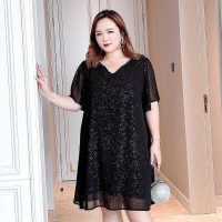 Factory Outlet Extra -Size WomenS 2023 New Fat Mm Summer 200 Catties Of Fashion, Loose, Thin Short -Sleeved Temperament