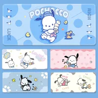 แผ่นรองเมาส์ Pochacco การ์ตูนน่ารัก Sanrio Office Pad คอมพิวเตอร์แป้นพิมพ์โต๊ะเสื่อสุนัข Cawaii 900X400 เรียนรู้พรม