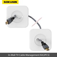 SOKUSIN TV Cord Hider In-Wall TV Cable Management Kit For Office/Living Room/Hotel Hide Messy HDMI Aux Wires Accessories 2PCS