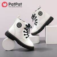 PatPat Toddler Kid Girl Boy Shoes Letter Pattern Lace Up Boots