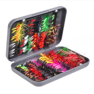 Fly Fishing Flies Kit Fly Fishing Lures for Trout Bass with Fly Box 20100pcs with DryWet Flies Nymphs Streamers Popper