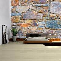 3D Colored Stone Brick Retro Tapestry Wall Hanging Bohemia Art Print Tapestry Room Home Decoration