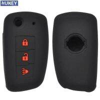 KLL For Nissan Rogue Silicone Remote Flip Key Case Fob Shell Cover Skin Holder 3 Button 2014 2015 2016 2017 2018 2019