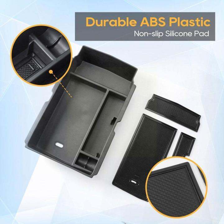 กล่องเก็บของคอนโซลกลางรถยนต์สำหรับฮอนด้า-crv-2023-abs-สีดำอุปกรณ์เสริมที่เก็บฟิวส์บ็อกซ์รถยนต์เหมาะสำหรับถุงมือ-p6i4ที่เท้าแขน