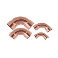 9.52mm - 50.8mm Copper Welding Pipe Fitting Big R Equal Elbow Double Socket Connector for Air Conditioning Refrigeration Pipe Fittings Accessories