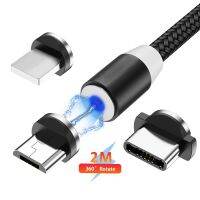 [KOLT Digital] สาย USB หัวแม่เหล็ก Type C สำหรับ iPhone 11Pro ไมโครสายชาร์จเร็ว Samsung Huawei LED แม่เหล็ก3 In 1โทรศัพท์