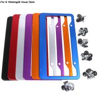 1PC Universal Aluminum Alloy US Car License Plate Frame Cover Auto Accessory Waterproof Number Plate Holder Car Decoration