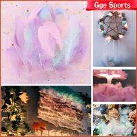 GGE SPORTS กล่องของขวัญฟิลเลอร์ขนห่านธรรมชาติ100ชิ้นอุปกรณ์เครื่องประดับผมงานฝีมือแบบทำมือสำหรับงานแต่งงาน