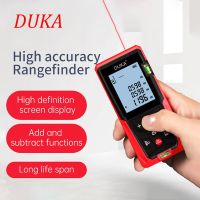 DUKA เลเซอร์สายวัดเครื่องวัดเมตรเลเซอร์วัดระยะทาง LS3 60เมตร80เมตรวงล้อไฟฟ้าแบบมีฟันไม้บรรทัดดิจิทัลอุปกรณ์หาพิกัด